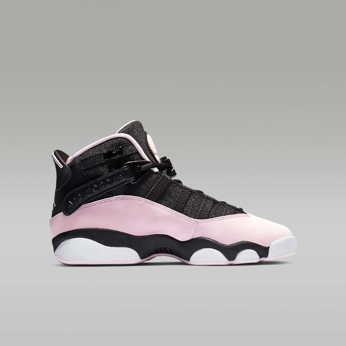 Jordan 6 Rings Big Kids' Shoes - Black/Anthracite/White/Pink Foam