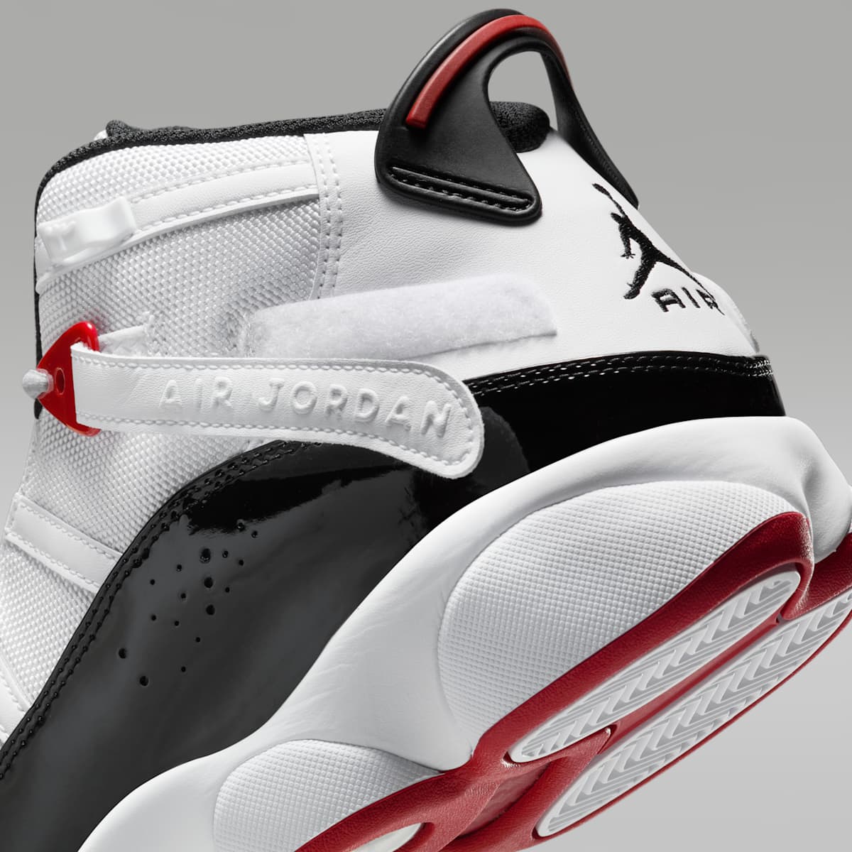 Jordan 6 Rings Big Kids' Shoes - White/Varsity Red/Black - Image 8