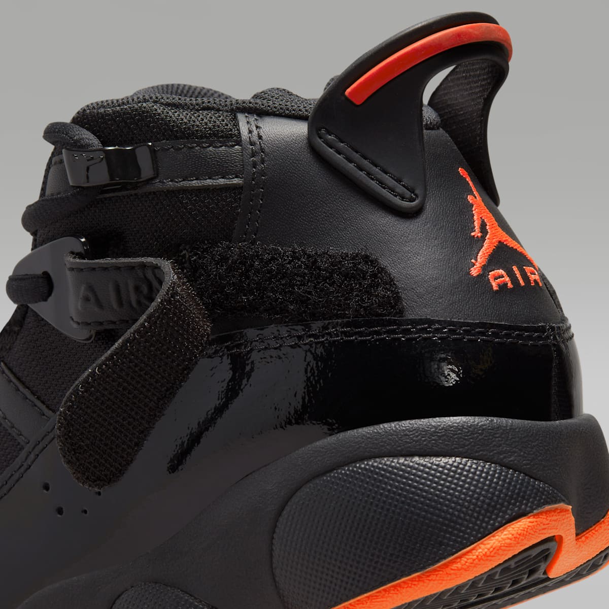 Jordan 6 Rings Big Kids' Shoes - Black/Black/Infrared 23 - Image 9