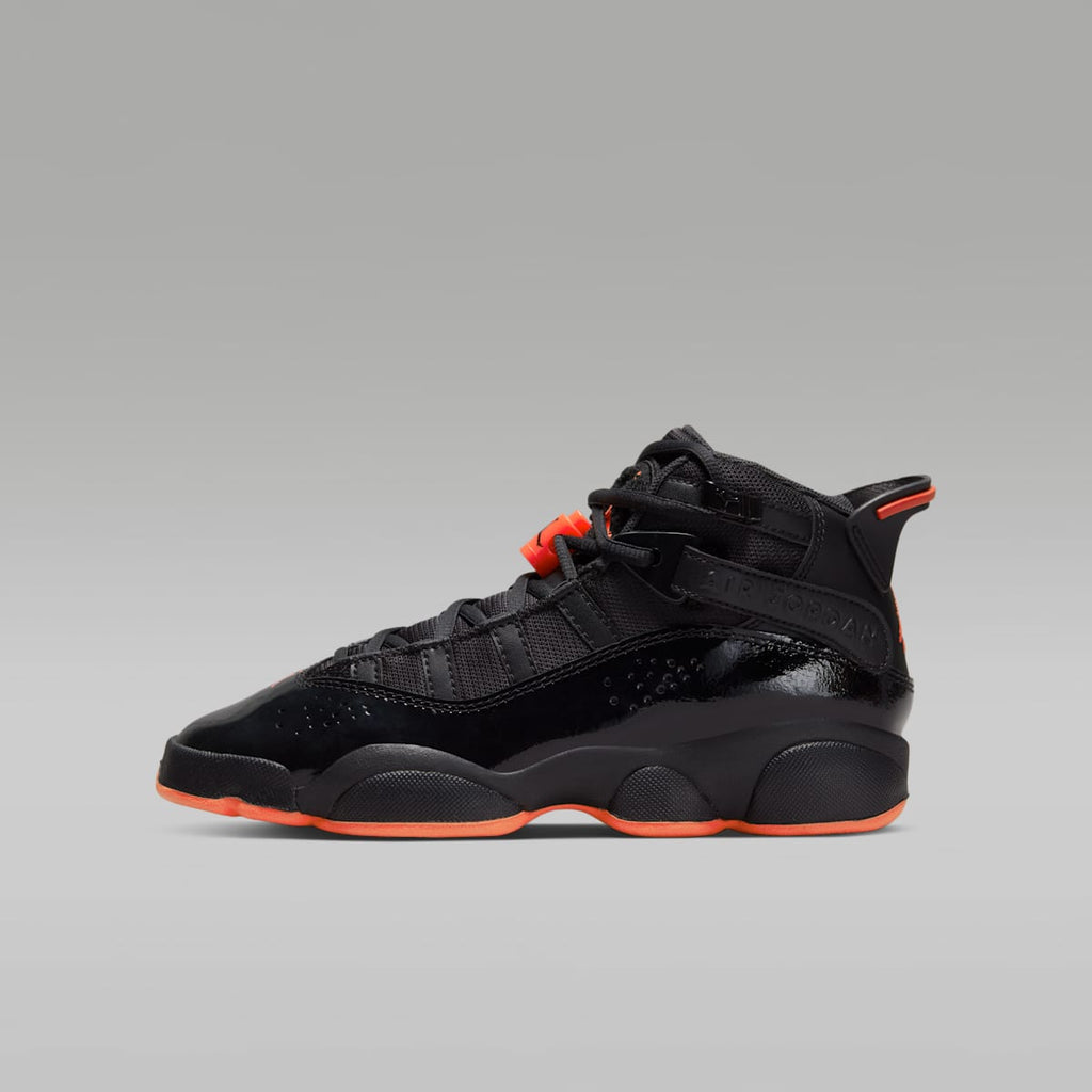 Jordan 6 Rings Big Kids' Shoes - Black/Black/Infrared 23 - Image 1