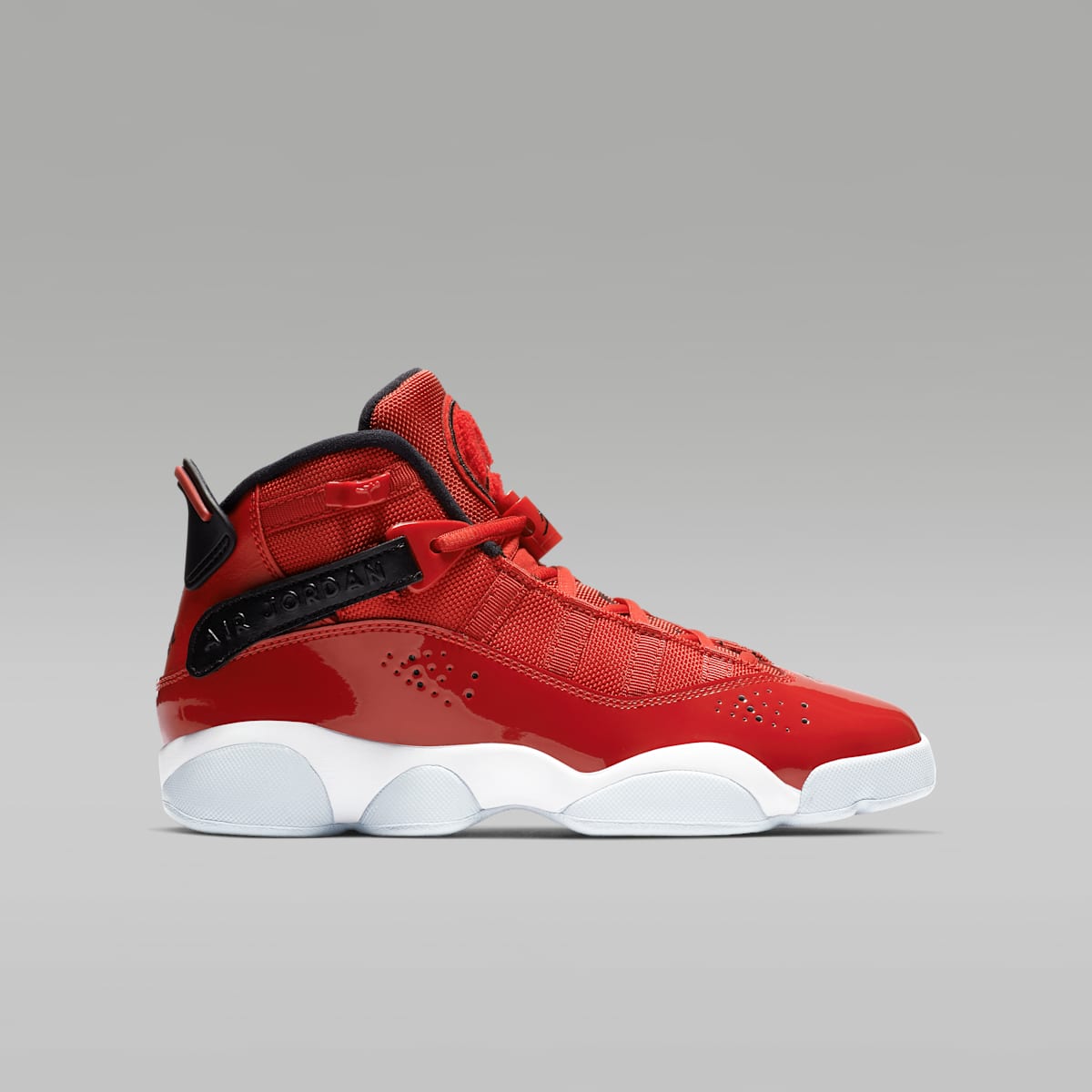 Jordan 6 Rings Big Kids' Shoes - Gym Red/White/Black - Image 3