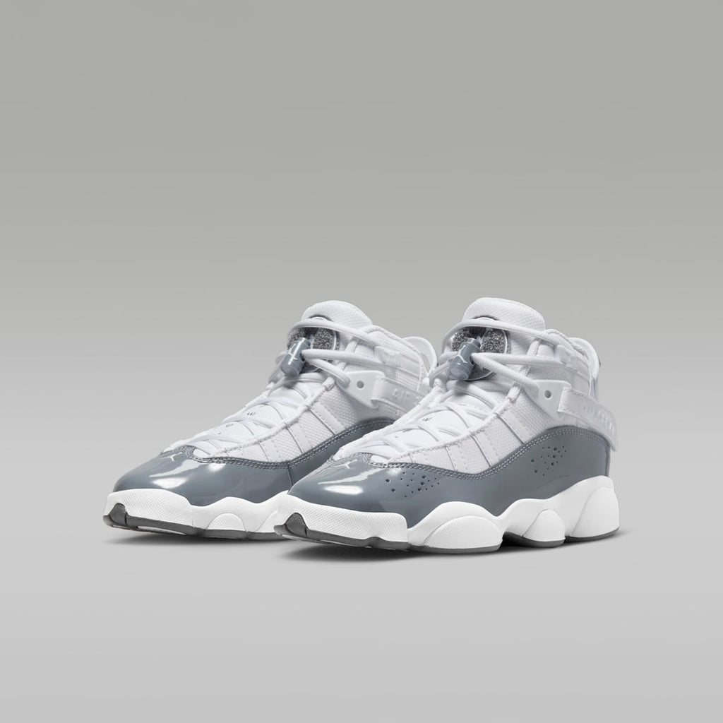 Jordan 6 Rings Big Kids' Shoes - White/White/Cool Grey - Image 5