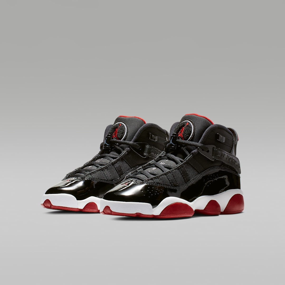Jordan 6 Rings Big Kids' Shoes - Black/White/Varsity Red - Image 5