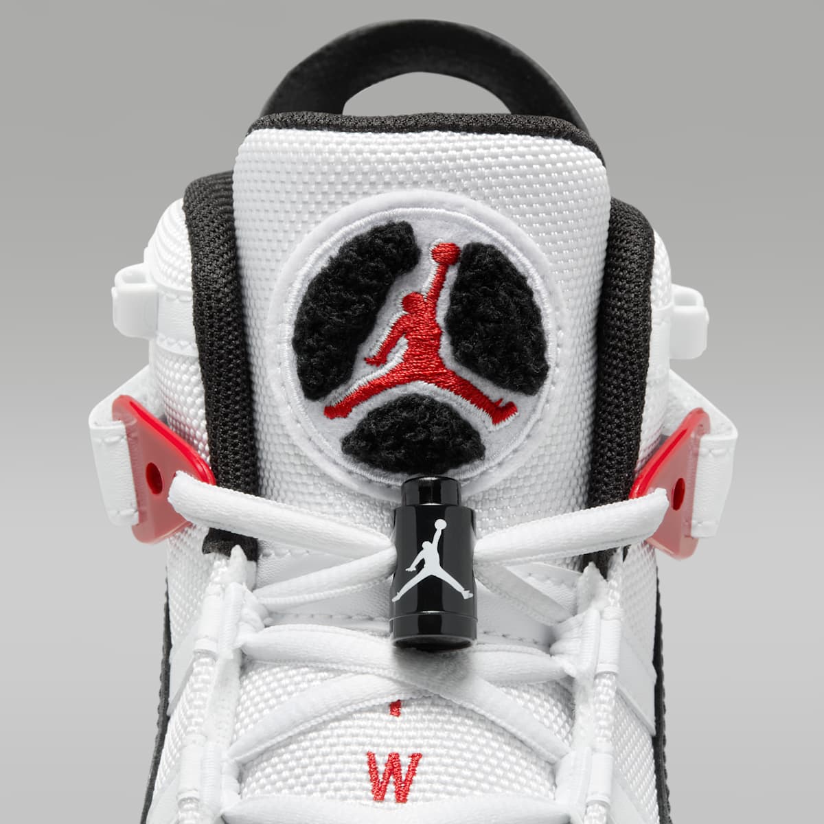 Jordan 6 Rings Big Kids' Shoes - White/Varsity Red/Black - Image 9