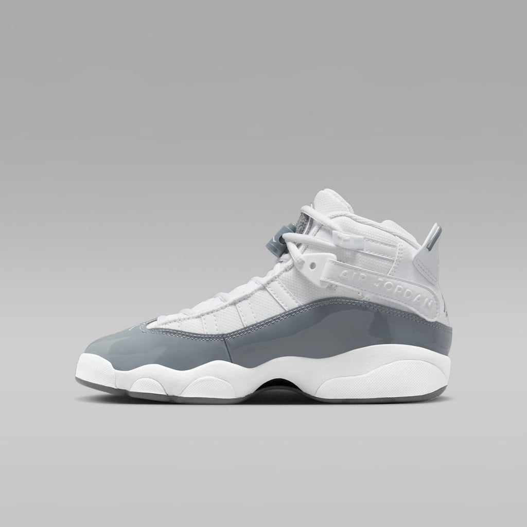 Jordan 6 Rings Big Kids' Shoes - White/White/Cool Grey - Image 1