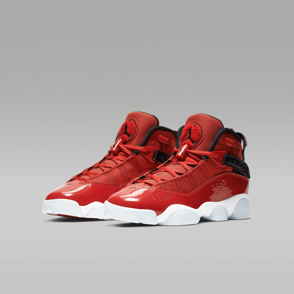Jordan 6 Rings Big Kids' Shoes - Gym Red/White/Black - Image 5
