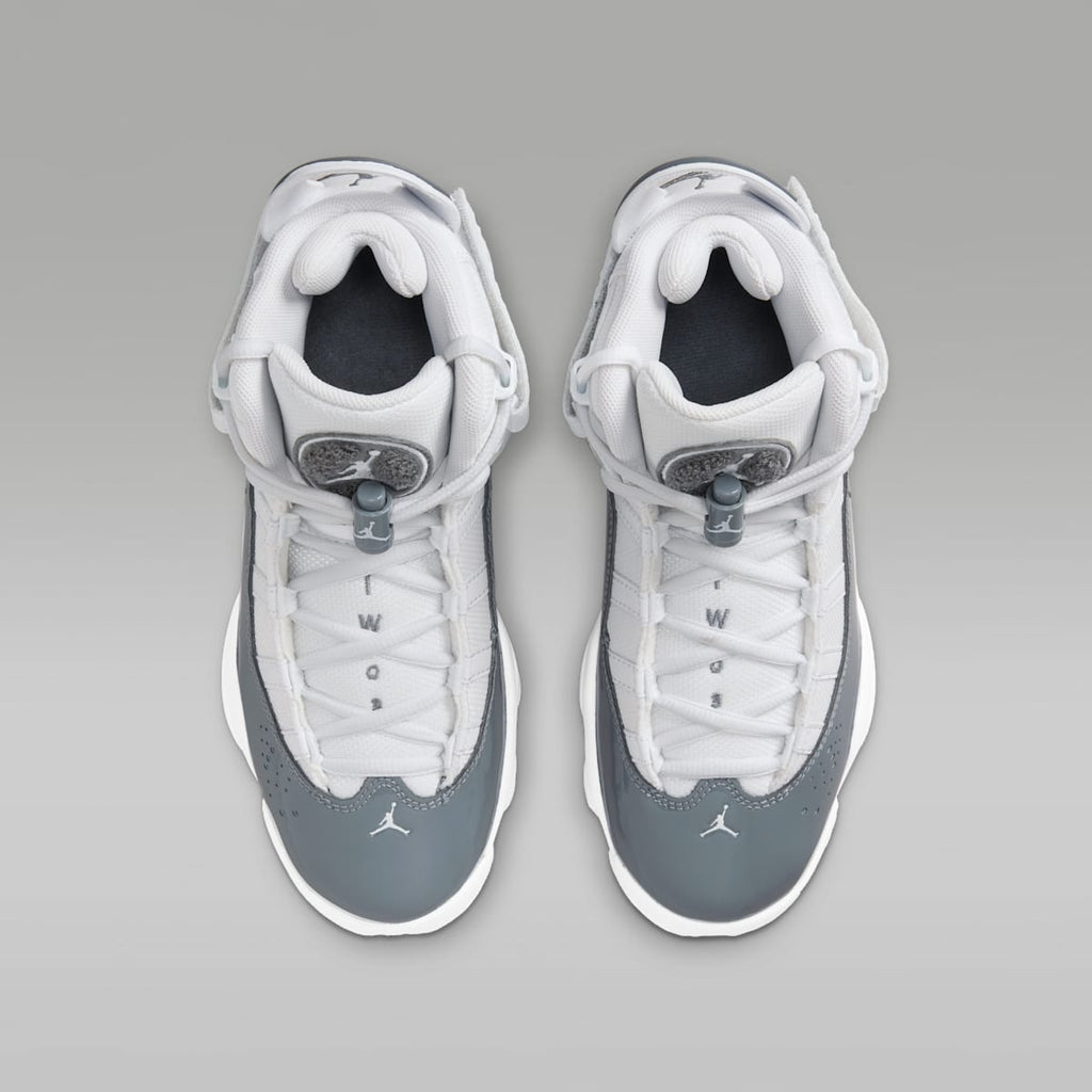 Jordan 6 Rings Big Kids' Shoes - White/White/Cool Grey - Image 4