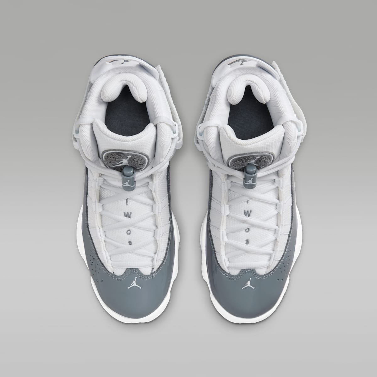 Jordan 6 Rings Big Kids' Shoes - White/White/Cool Grey - Image 4