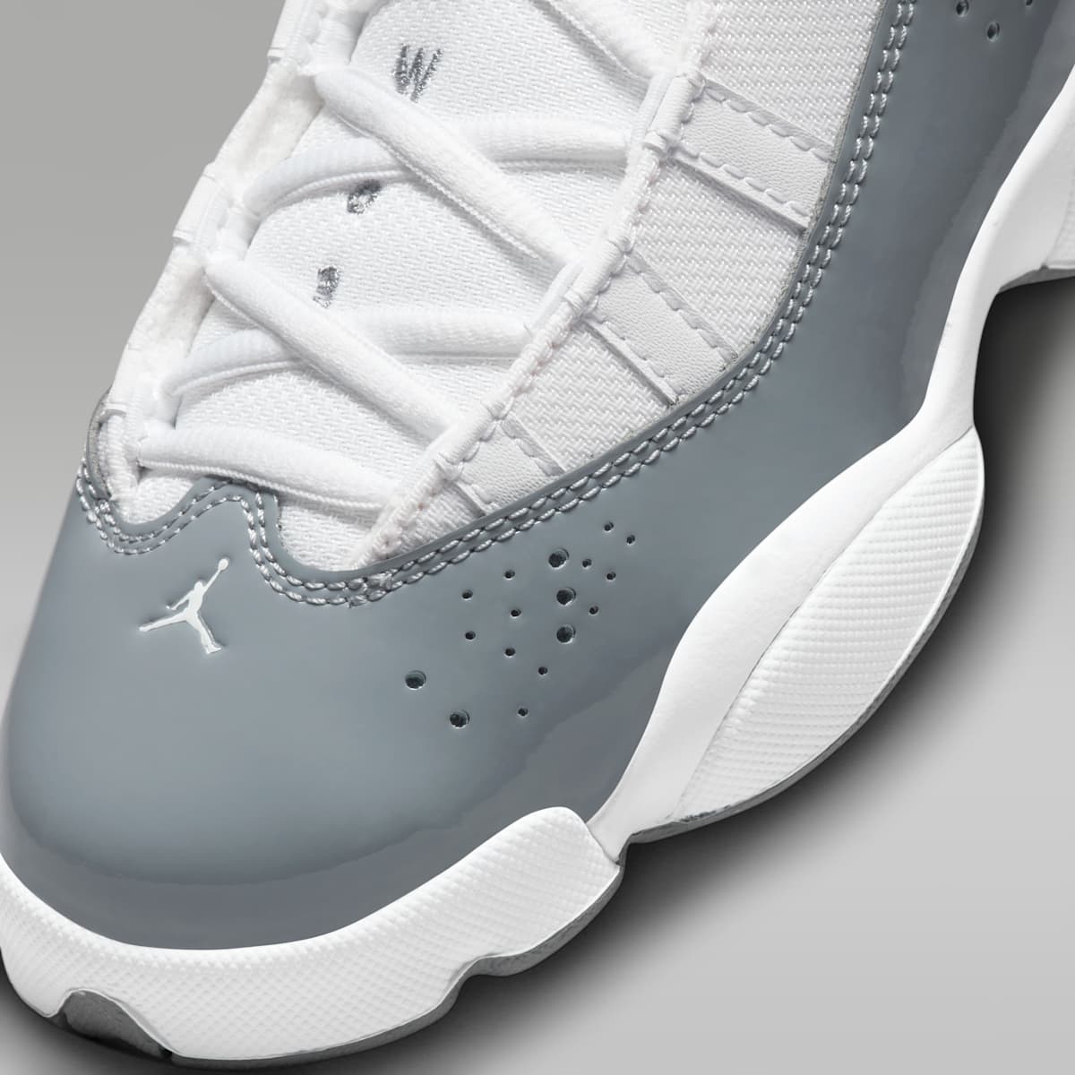Jordan 6 Rings Big Kids' Shoes - White/White/Cool Grey - Image 7