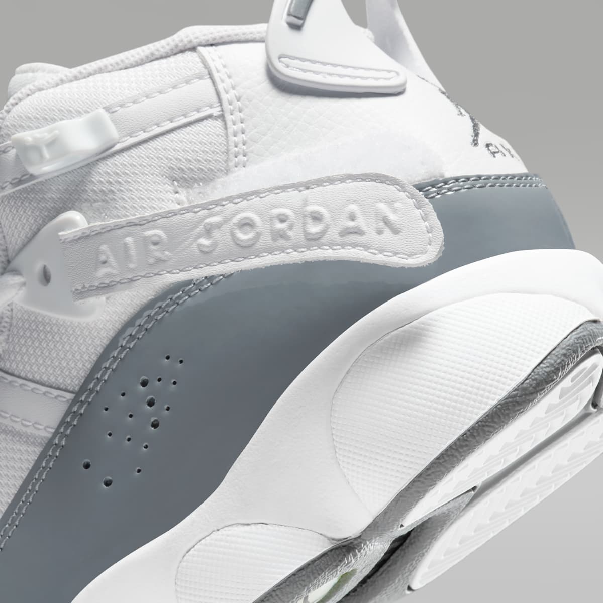 Jordan 6 Rings Big Kids' Shoes - White/White/Cool Grey - Image 8