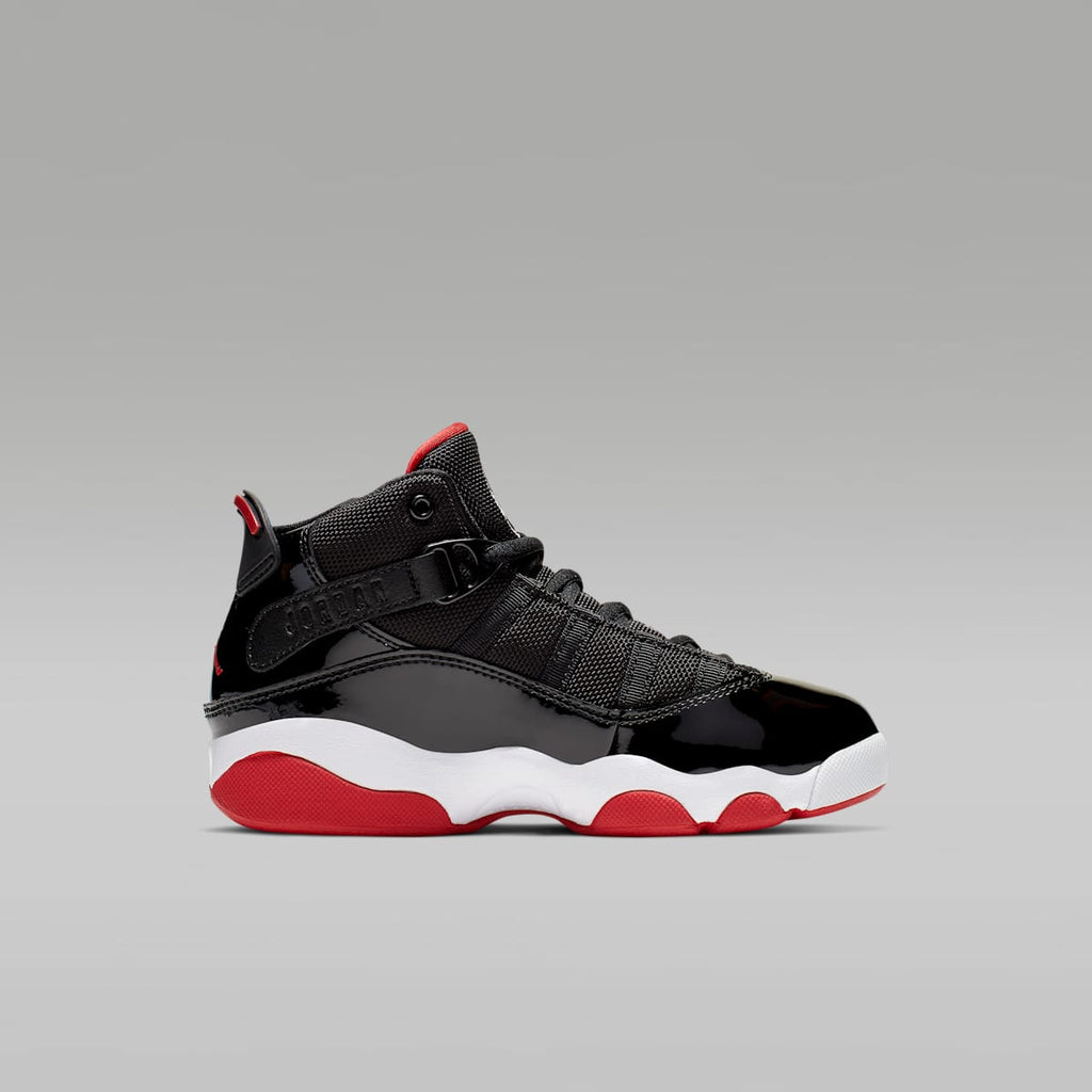 Jordan 6 Rings Little Kids' Shoes - Black/White/Varsity Red - Image 3