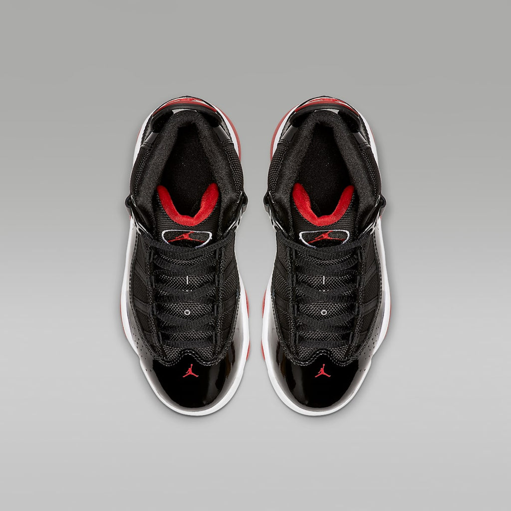 Jordan 6 Rings Little Kids' Shoes - Black/White/Varsity Red - Image 4