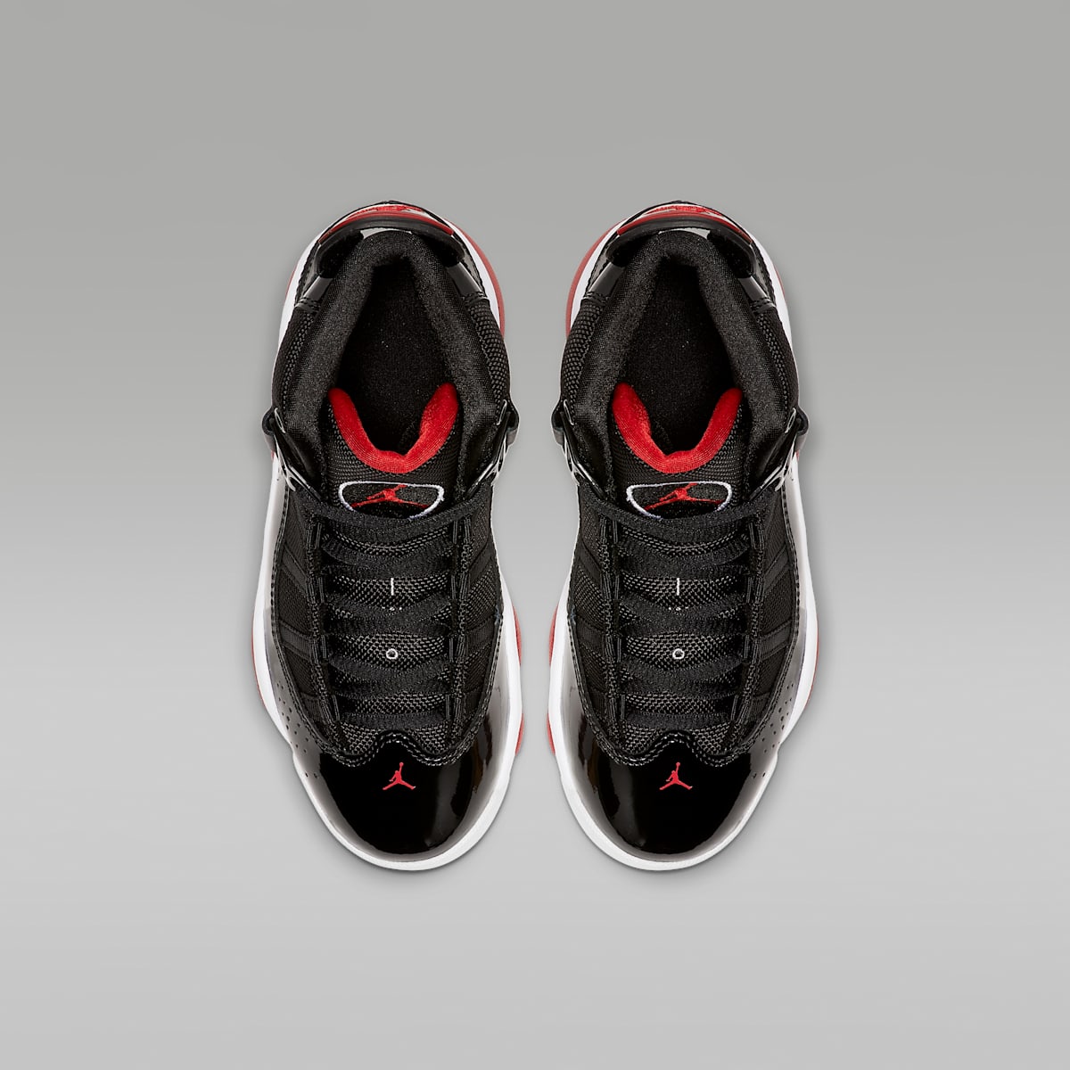 Jordan 6 Rings Little Kids' Shoes - Black/White/Varsity Red - Image 4