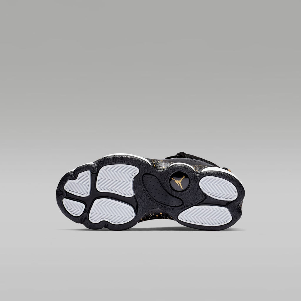 Jordan 6 Rings Little Kids' Shoes - Black/White/Metallic Gold - Image 2