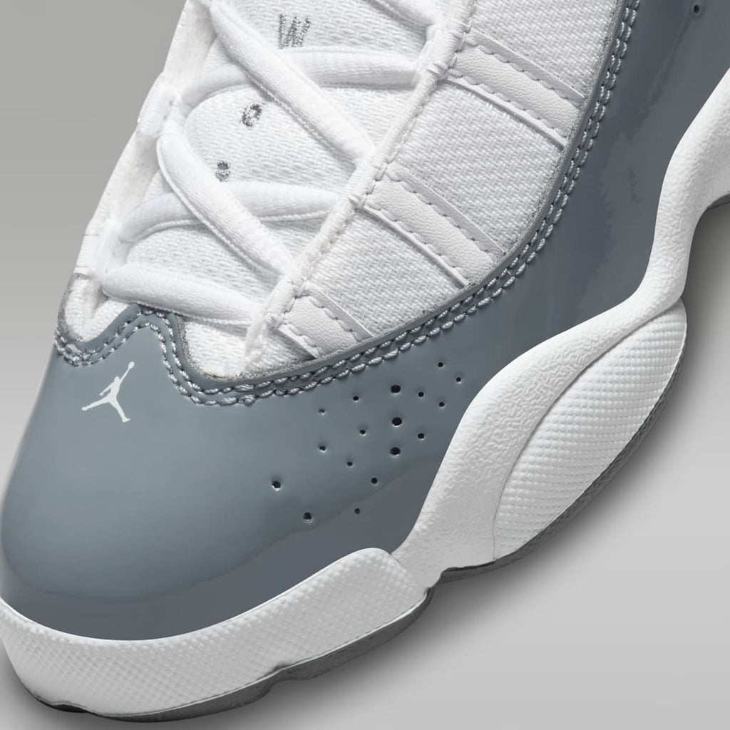 Jordan 6 Rings Little Kids' Shoes - White/White/Cool Grey - Image 7