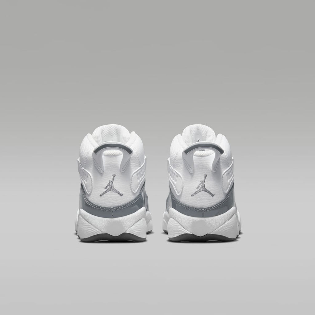 Jordan 6 Rings Little Kids' Shoes - White/White/Cool Grey - Image 6