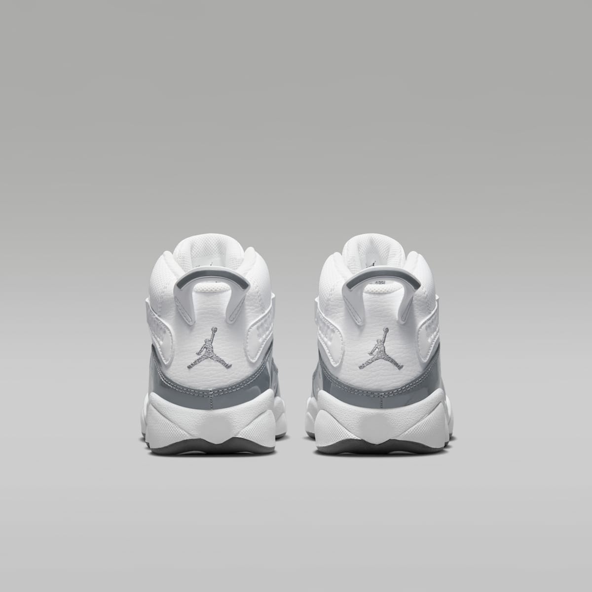 Jordan 6 Rings Little Kids' Shoes - White/White/Cool Grey - Image 6