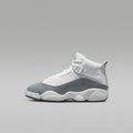 Jordan 6 Rings Little Kids' Shoes - White/White/Cool Grey - Image 1