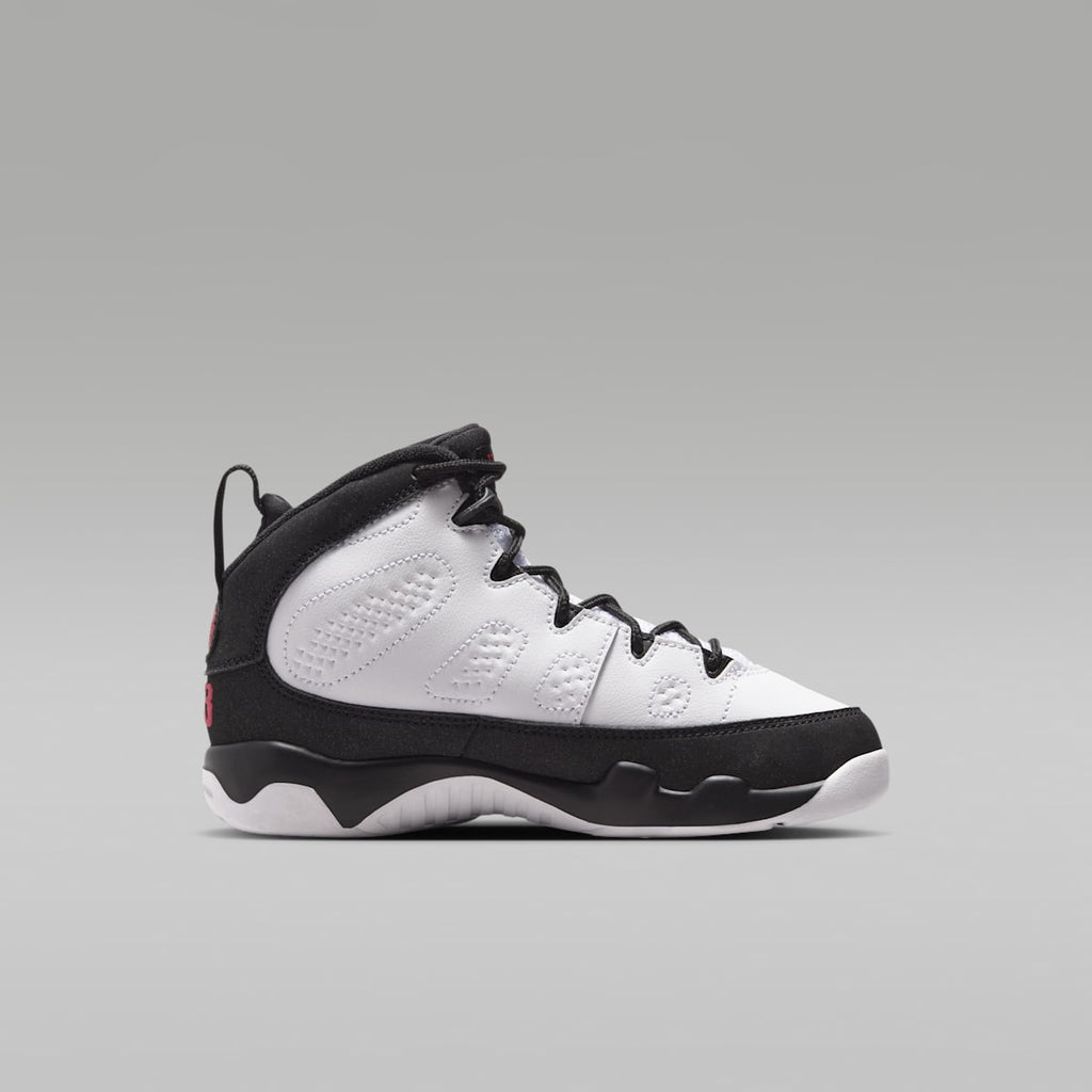 Jordan 9 Retro Little Kids' Shoes - White/Black/True Red
