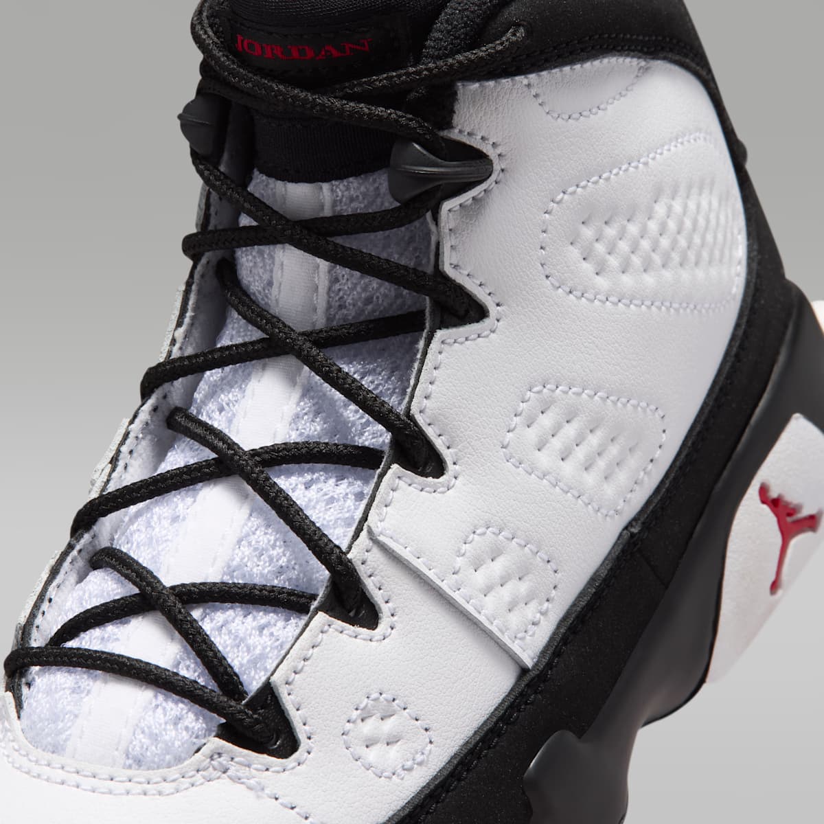 Jordan 9 Retro Little Kids' Shoes - White/Black/True Red