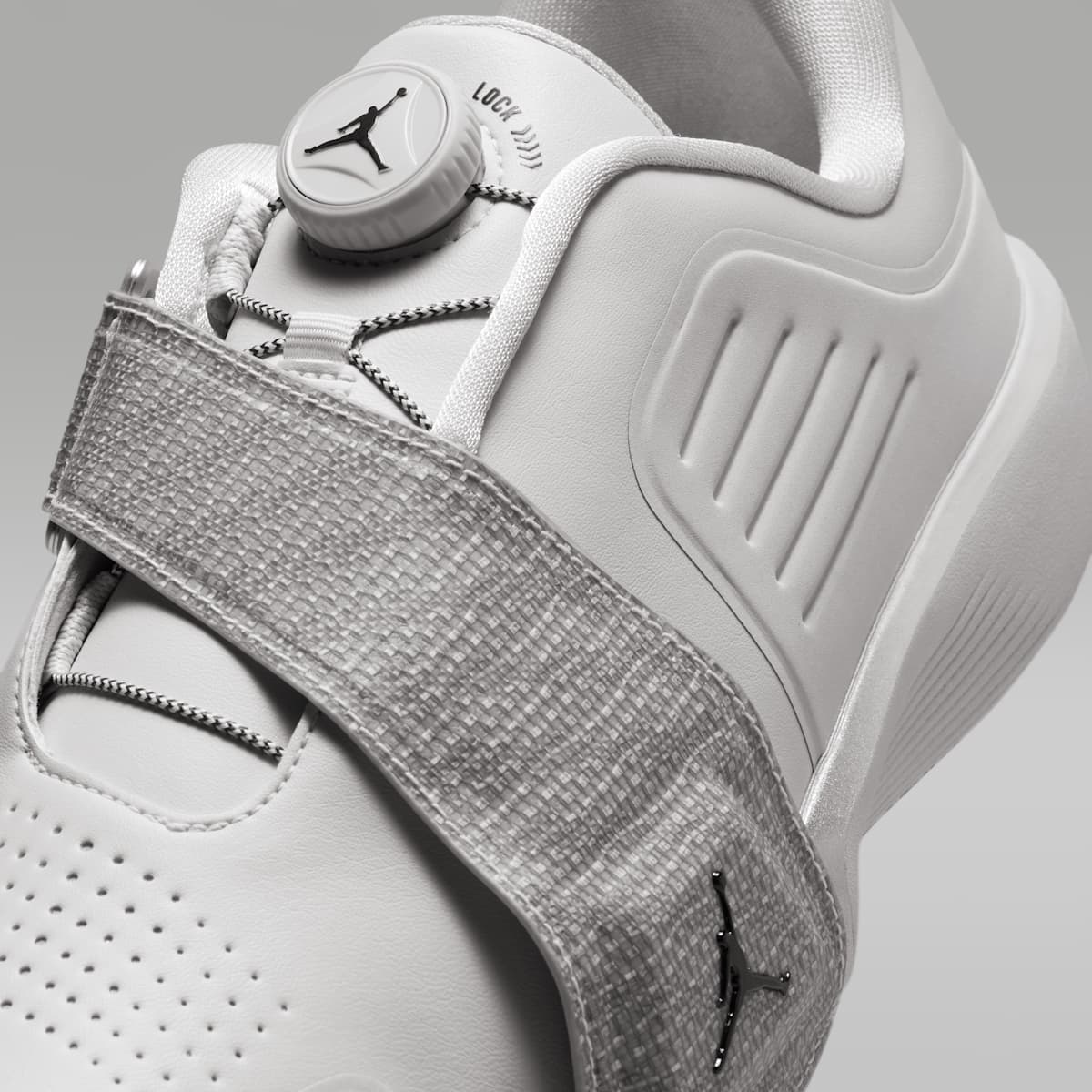Jordan Air Rev Golf Shoes - Neutral Grey/Metallic Silver/Black - Image 8