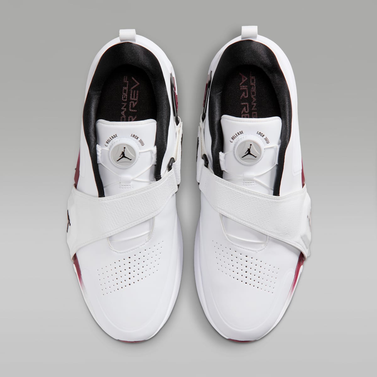 Jordan Air Rev Golf Shoes - White/Team Red/Black - Image 4