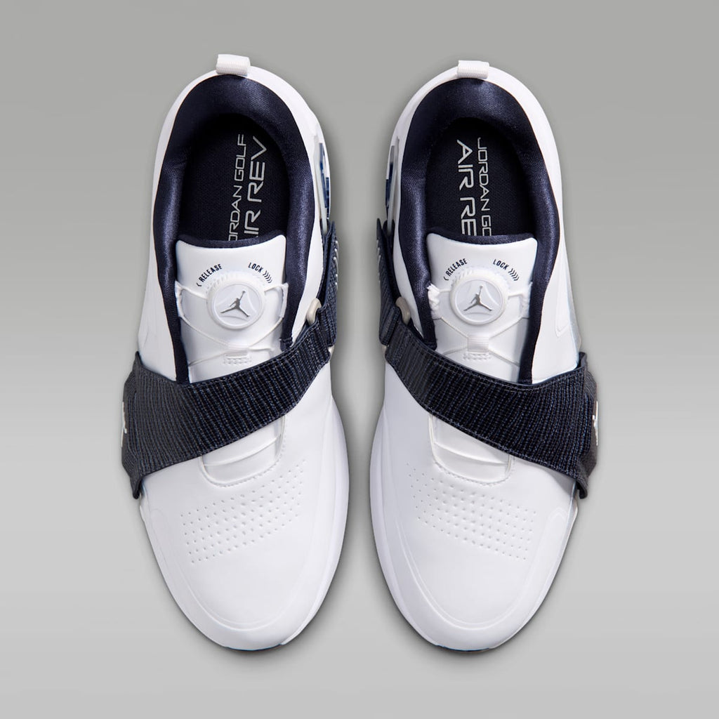 Jordan Air Rev Golf Shoes - White/Midnight Navy/Light Smoke Grey/White - Image 4