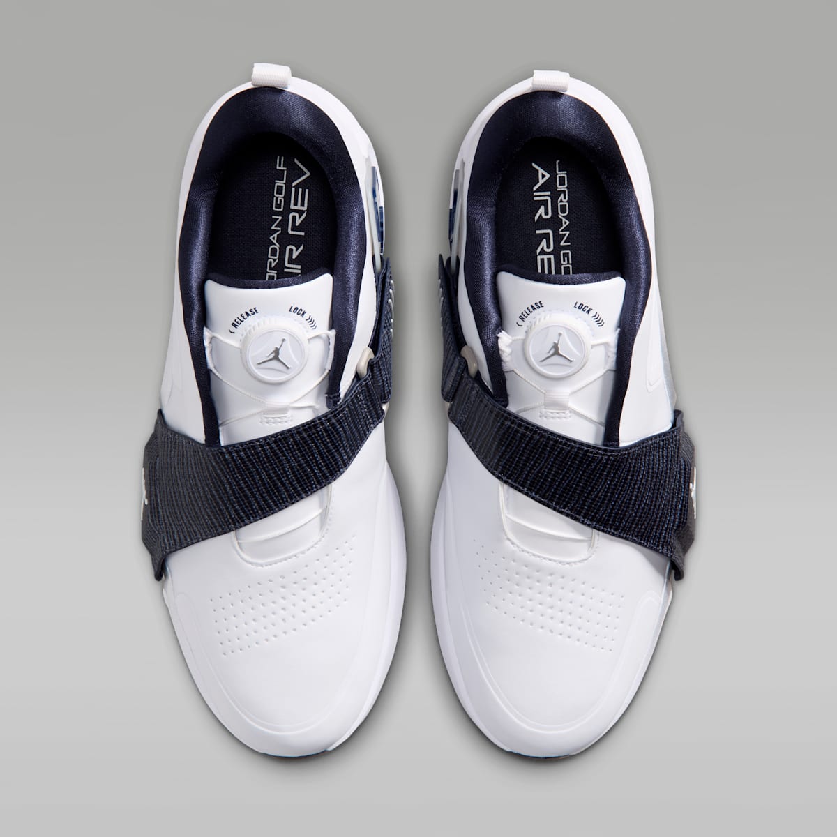Jordan Air Rev Golf Shoes - White/Midnight Navy/Light Smoke Grey/White - Image 4