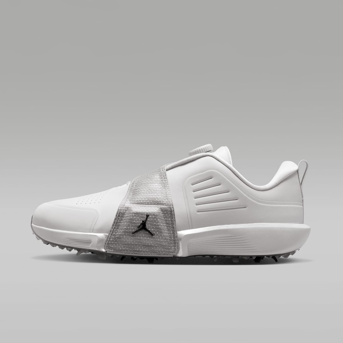 Jordan Air Rev Golf Shoes - Neutral Grey/Metallic Silver/Black - Image 1