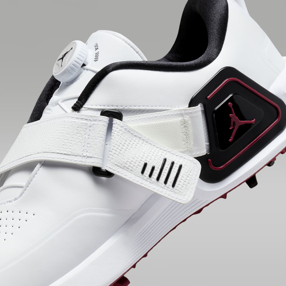 Jordan Air Rev Golf Shoes - White/Team Red/Black - Image 9
