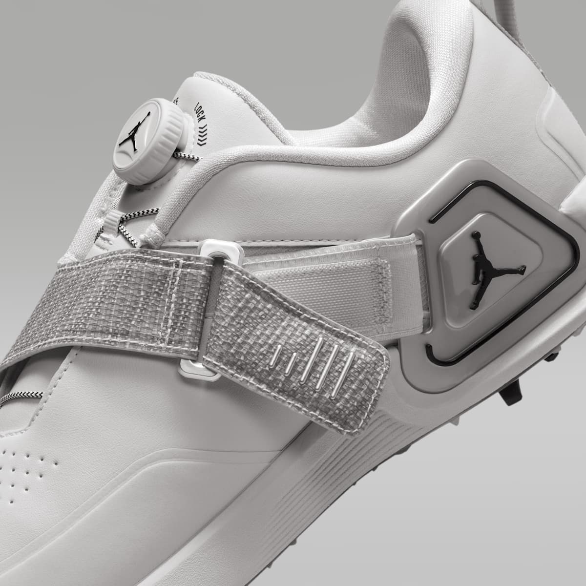 Jordan Air Rev Golf Shoes - Neutral Grey/Metallic Silver/Black - Image 10