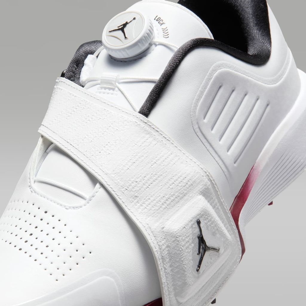 Jordan Air Rev Golf Shoes - White/Team Red/Black - Image 7