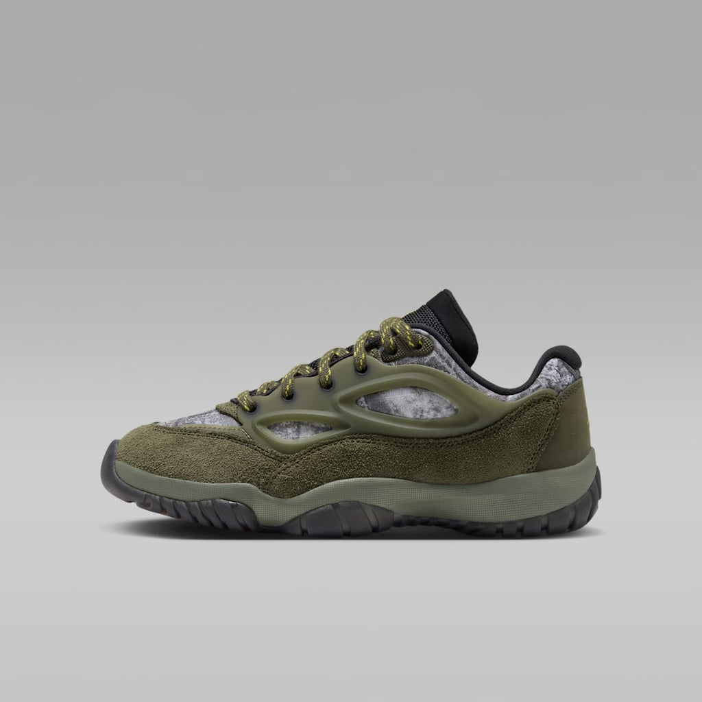 Jordan DMSN 95 Realtree Big Kids' Shoes - Cargo Khaki/Medium Olive/White/Bright Citron - Image 1