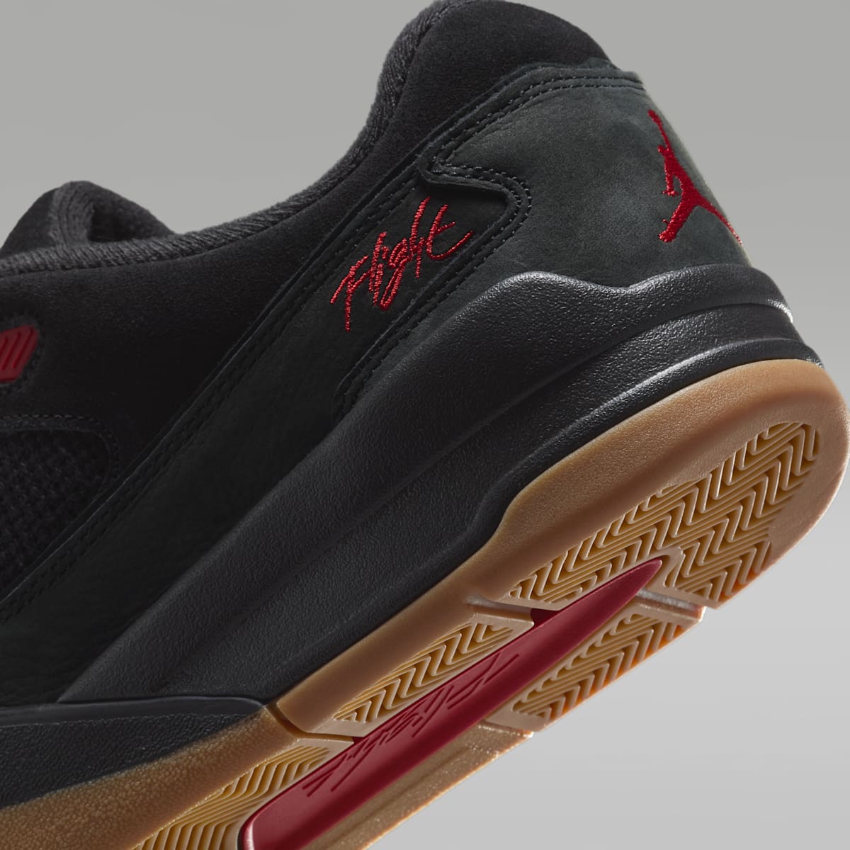 Jordan Flight Court Men's Shoes - Black/Gum Medium Brown/Varsity Red - Image 8
