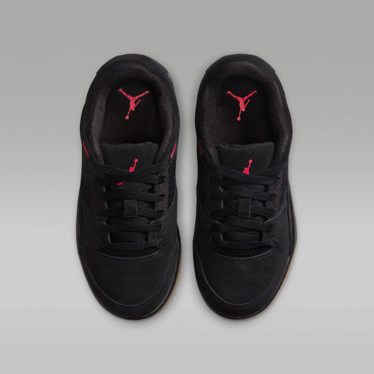 Jordan Flight Court Big Kids' Shoes - Black/Gum Medium Brown/Varsity Red