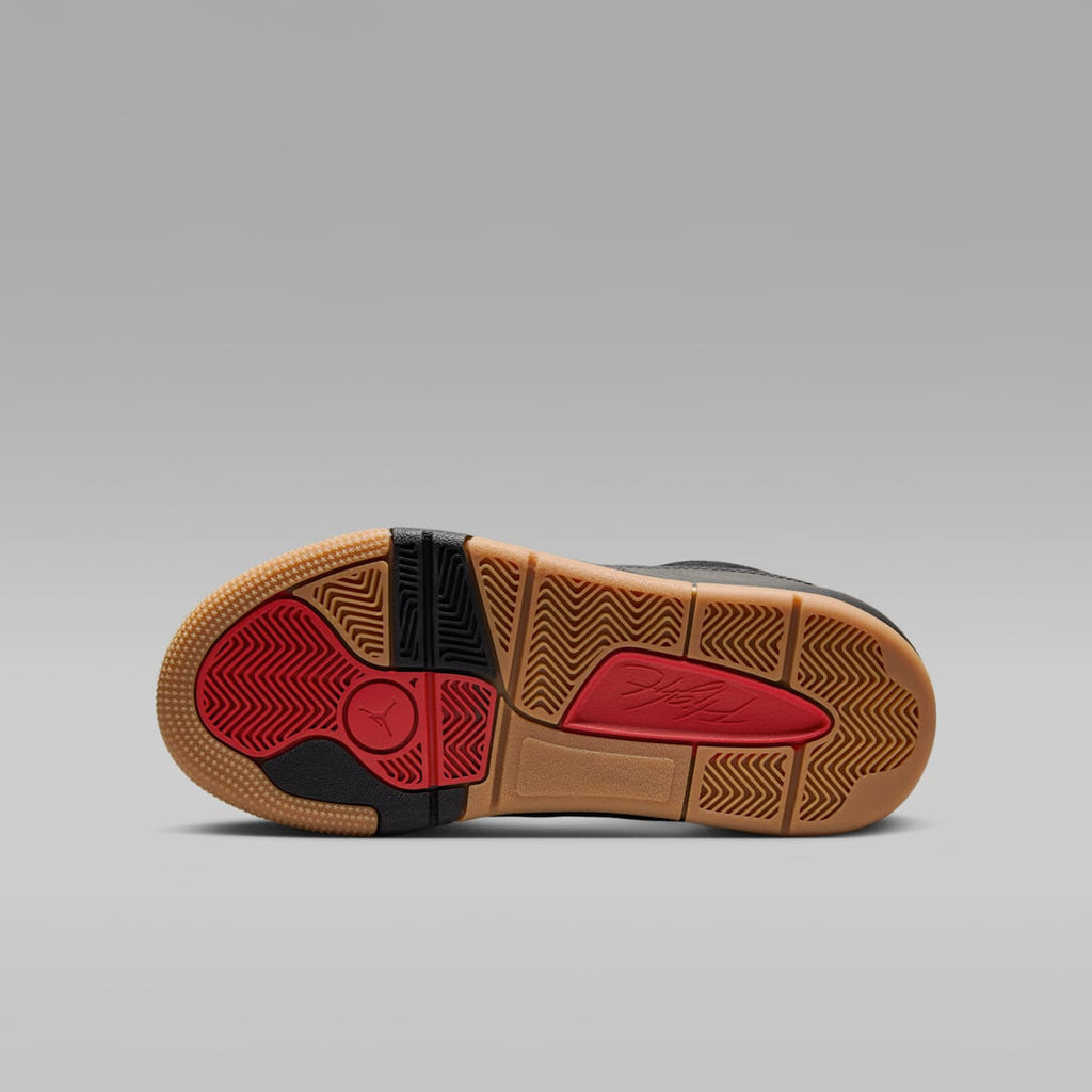 Jordan Flight Court Big Kids' Shoes - Black/Gum Medium Brown/Varsity Red