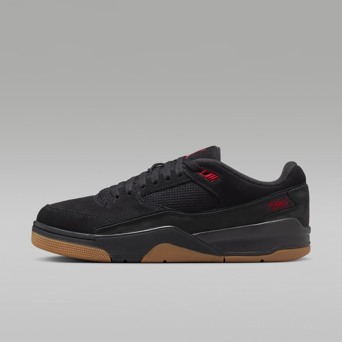 Jordan Flight Court Men's Shoes - Black/Gum Medium Brown/Varsity Red - Image 1
