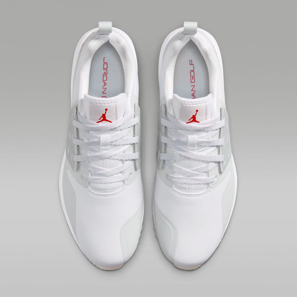 Jordan Grind Golf Shoes - White/Pure Platinum/University Red - Image 4