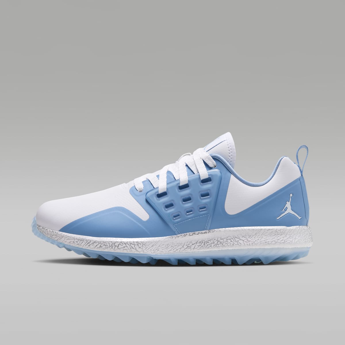 Jordan Grind Golf Shoes - White/Chambray/Metallic Silver/White - Image 1