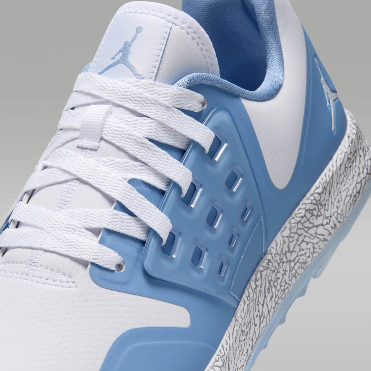 Jordan Grind Golf Shoes - White/Chambray/Metallic Silver/White - Image 7