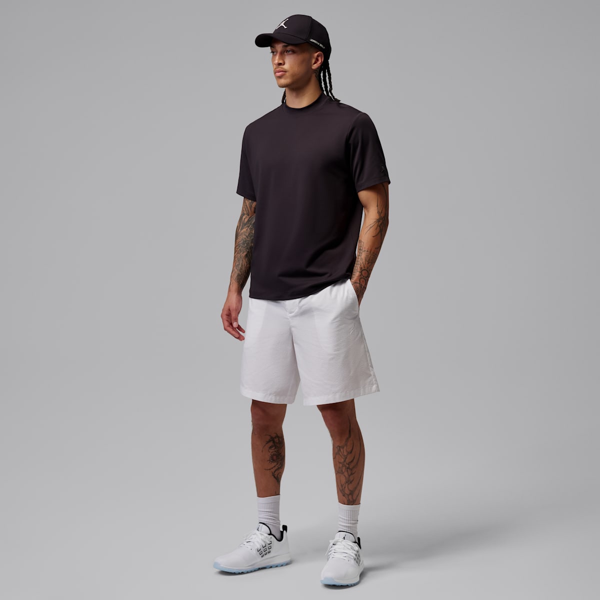 Jordan Grind Golf Shoes - White/White/Black - Image 9