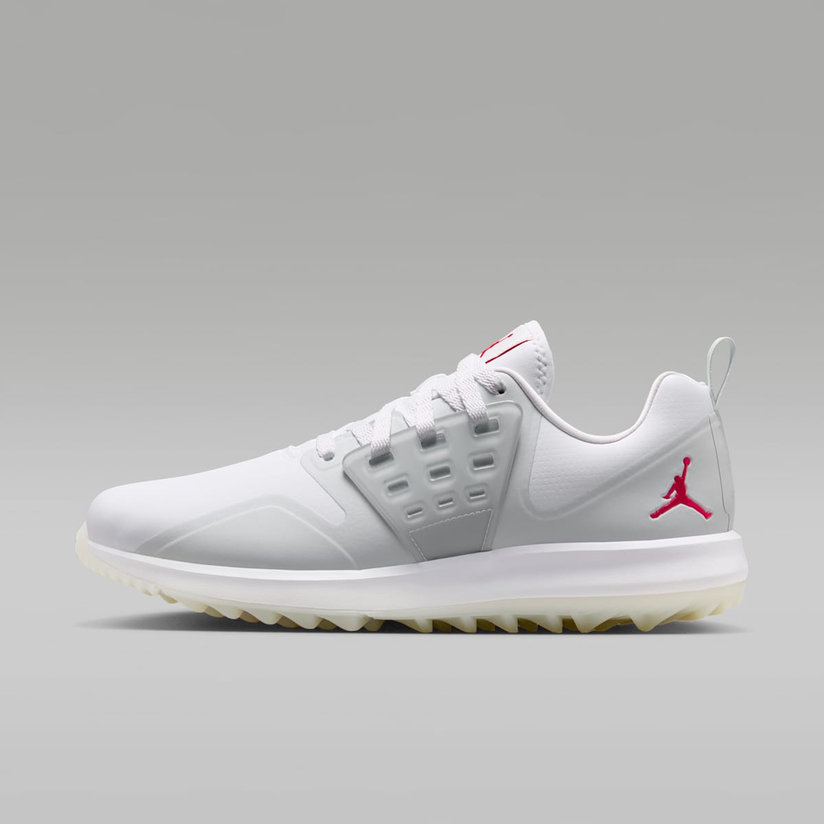 Jordan Grind Golf Shoes - White/Pure Platinum/University Red - Image 1