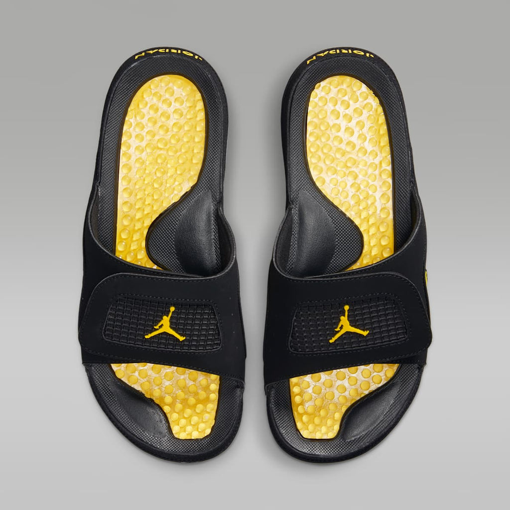 Jordan Hydro 4 Retro Men's Slides - Black/Tour Yellow - Image 4