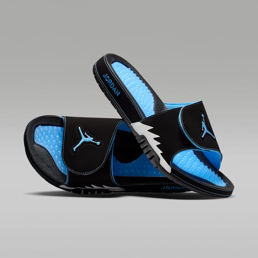 Jordan Hydro 5 Retro Men's Slides - Black/White/University Blue - Image 1