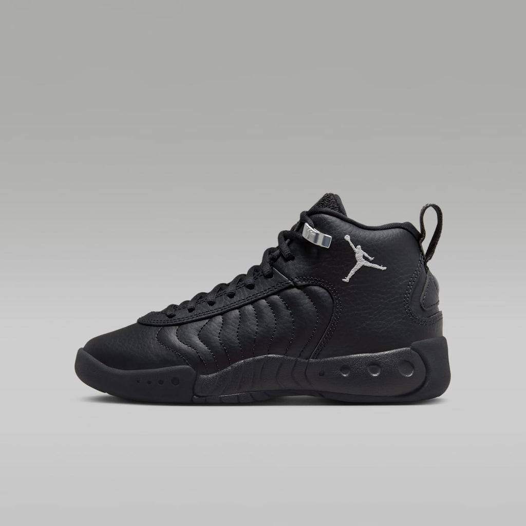 Jordan Jumpman Pro Big Kids' Shoes - Black/Metallic Silver/White - Image 1
