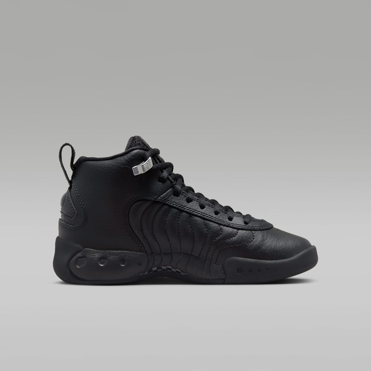 Jordan Jumpman Pro Big Kids' Shoes - Black/Metallic Silver/White - Image 3