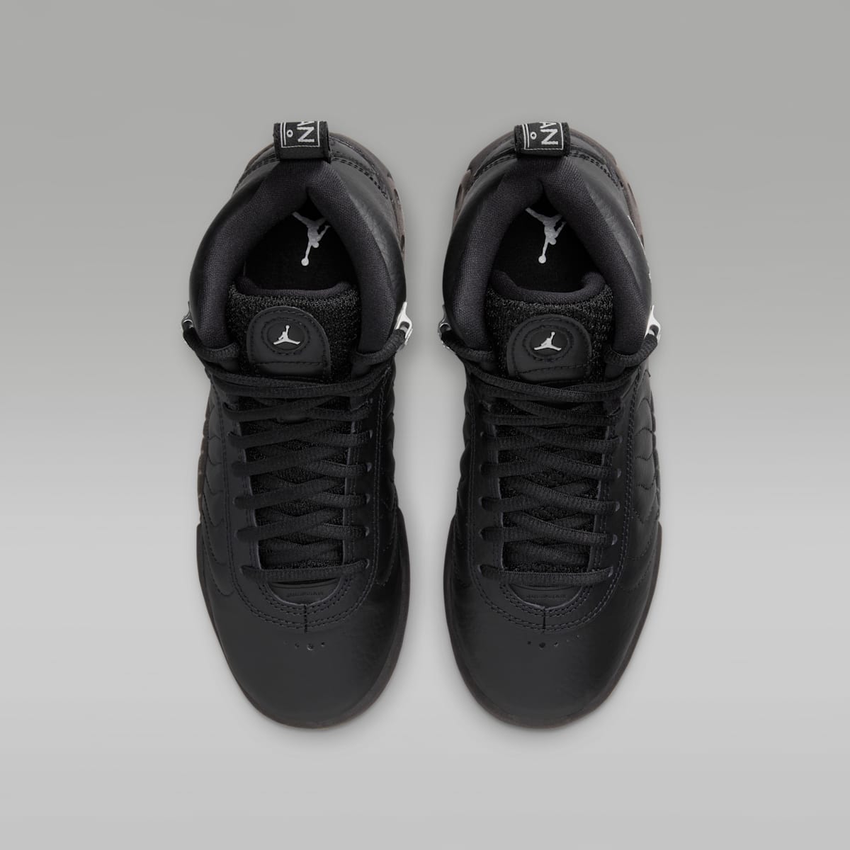 Jordan Jumpman Pro Big Kids' Shoes - Black/Metallic Silver/White - Image 4