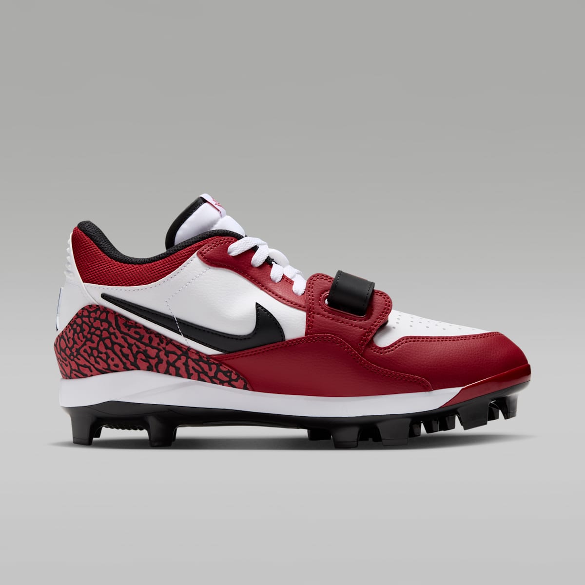 Jordan Legacy 312 Low MCS Men's Baseball Cleats - White/Varsity Red/Black - Image 3