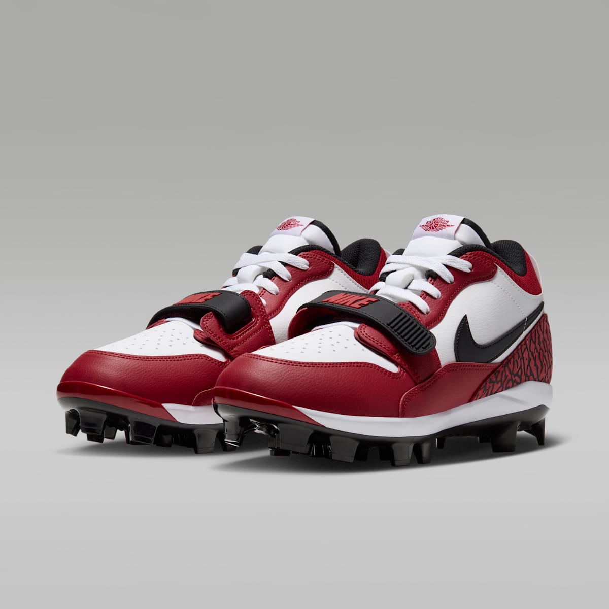 Jordan Legacy 312 Low MCS Men's Baseball Cleats - White/Varsity Red/Black - Image 5