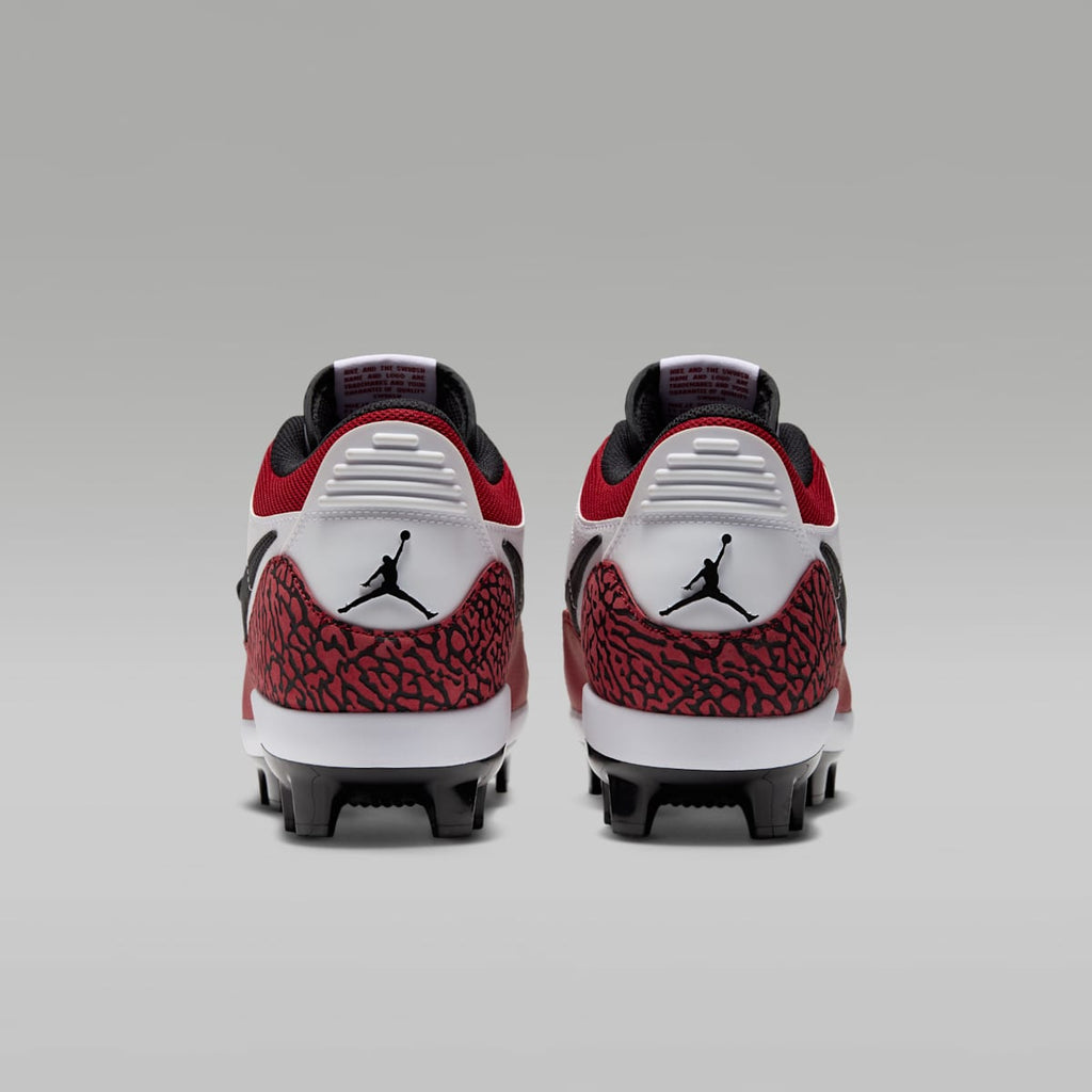 Jordan Legacy 312 Low MCS Men's Baseball Cleats - White/Varsity Red/Black - Image 6